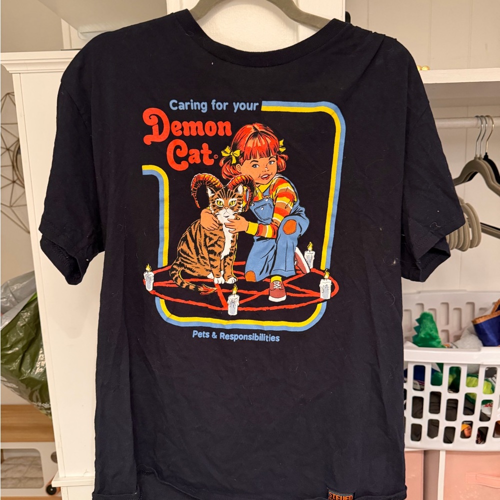 Black Demon Cat T-Shirt